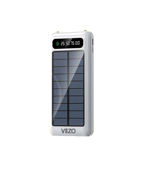 iShopping - Vizo 10000mah Solar1 Power Bank - White