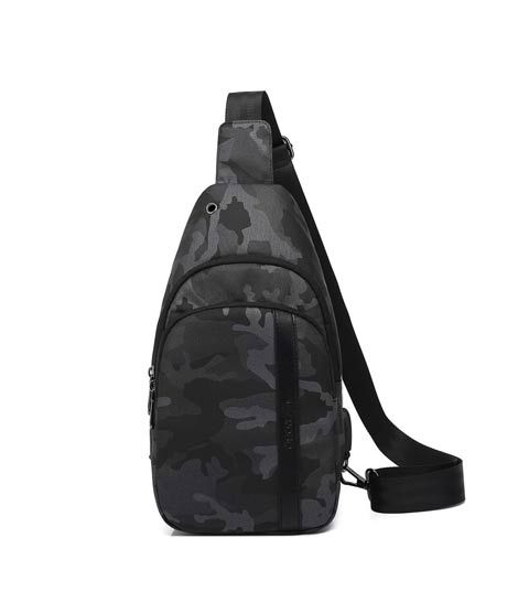 iShopping - Poso Casual Chest Bag For Men Army Grey (PS-326)