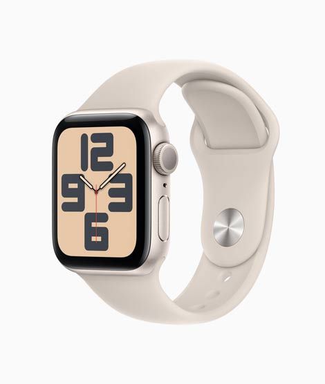 iShopping - Apple Watch SE 2023 Starlight Aluminum Case With Sport Band-Starlight-GPS-40mm