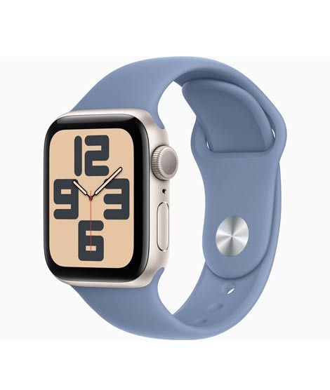 iShopping - Apple Watch SE 2023 Starlight Aluminum Case With Sport Band-Winter Blue-GPS-40mm