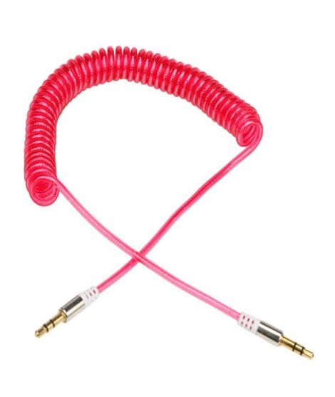 iShopping - Wish Hub 3.5mm Aux Cables For Car Red
