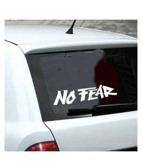 iShopping - Wish Hub Cool Slogan No Fear Car Sticker White