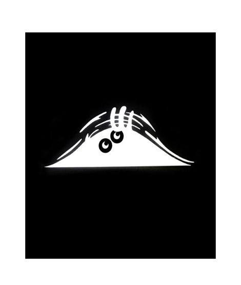 iShopping - Wish Hub Hiding Eye Monster Car Sticker White
