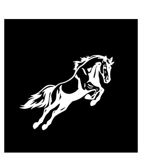 iShopping - Wish Hub Horse Jumping Car Sticker White