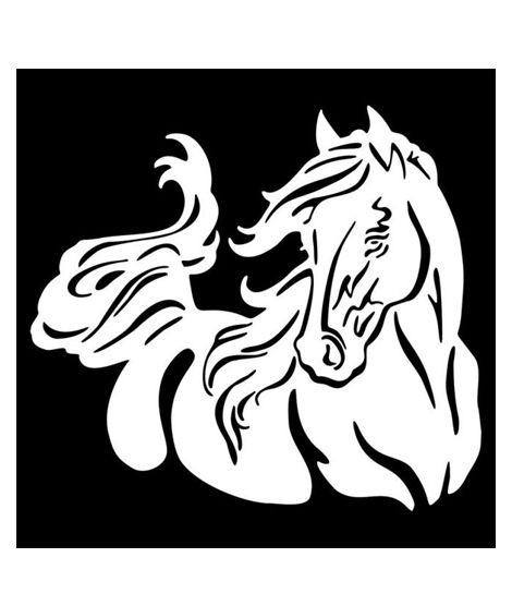 iShopping - Wish Hub Horse Pattern Car Body Sticker White