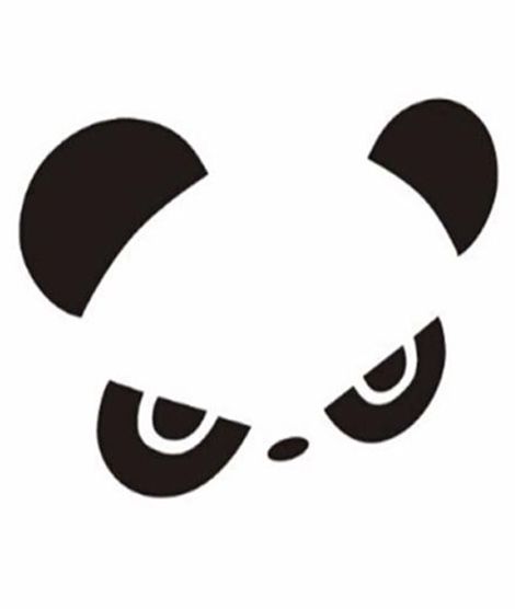 iShopping - Wish Hub Pair Of Panda Stickers For Car Side Mirror Black