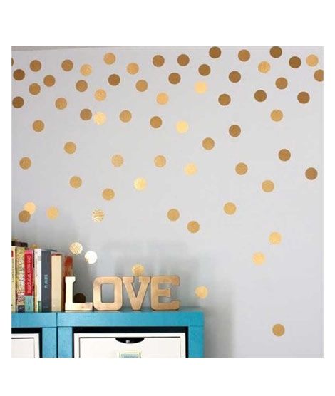 iShopping - Zain Sticker Wall Sticker Gold Polka Dots