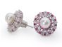 iShopping - Zed Eye Floral Fountain Earrings For Women Pink (ISE127B)