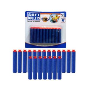 Soft Dart Stick-On Foam Nerf Refill Bullets 20 pcs Blue (PX-10509)
