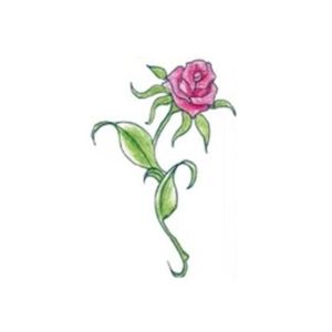 Ferozi Traders Red Blossom Flower Tree Tattoo Sticker