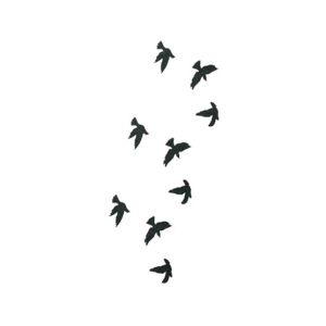 Ferozi Traders Fly Birds Tattoo Sticker