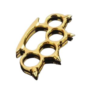 Aaka Brass Steel Hand Punch Knuckle Golden (0002)