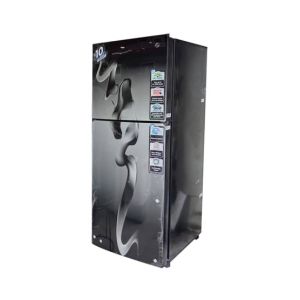 PEL Curved Glass Door Freezer-on-Top Refrigerator 12 Cu Ft Black (PRCGD-6450)
