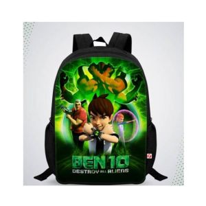 Traverse Ben10 Digital Printed Kids Bag - Black (T291S)