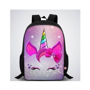 Traverse Unicorn Digital Printed Kids Bag - Black (T853S)