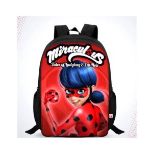 Traverse Miraculous Printed Kids Bag - Black (T308S)