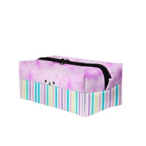 Traverse Pink Bear Printed Box Pouch (T693)