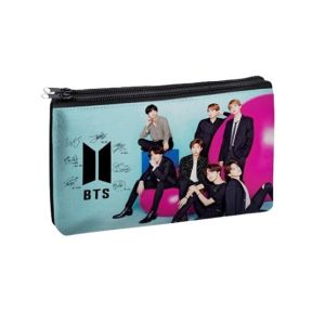 Traverse BTS Army Digitally Printed 2 Zipper Pencil Pouch (1047)