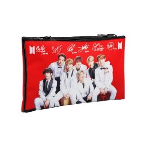 Traverse BTS Army Digitally Printed 2 Zipper Pencil Pouch (1053)