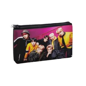 Traverse BTS Army Digitally Printed 2 Zipper Pencil Pouch (1054)