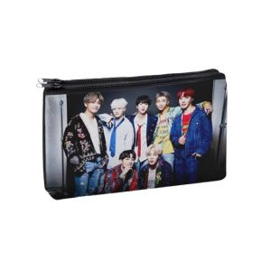 Traverse BTS Army Digitally Printed 2 Zipper Pencil Pouch (1055)
