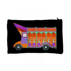 Traverse Truck Art Digitally Printed Pencil Pouch Black (T971)