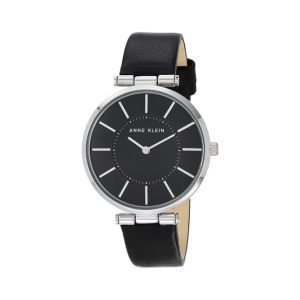 Anne Klein Leather Watch For Women Black (AK/3697BKBK)