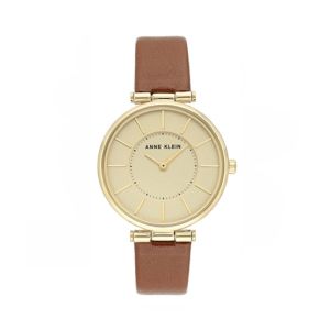 Anne Klein Leather Watch For Women Brown (AK/3696CHHY)