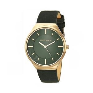 Anne Klein Leather Watch For Women Green (AK/3814OLOL)