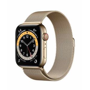 Apple Watch Series 6 44mm Gold Stainless Steel Case With Milanese Loop Strap GPS Cellular