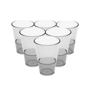 Appollo Party Acrylic Glass M-6 (Pack Of 6)-Natural
