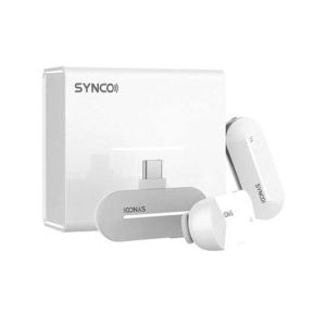 Synco Type C Interface Dual Wireless Microphone System Pearl White (P2T)