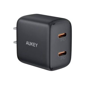 Aukey Mini Mobile 2 Port Type C 3.0 20w Power Delivery Charger Black (PA-R1S)