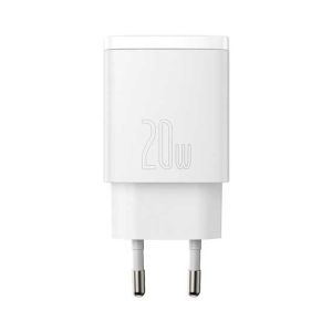 Baseus 20W Compact USB + USB-C Charger White (CCXJ-B02)