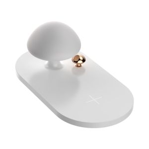 Baseus Mushroom Lamp Desktop Qi Wireless Charger White (WXMGD-02)