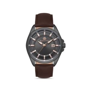 Bigotti Leather Men's Watch Brown (BG.1.10327-4)