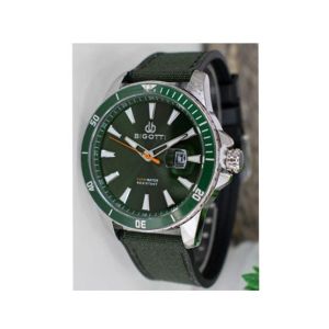 Bigotti Leather Men's Watch Dark Green (BG.1.10128-5)