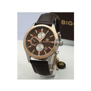 Bigotti Leather Men's Watch Brown (BG.1.10132-6)