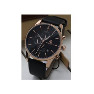 Bigotti Montre Homme Leather Men's Watch Black (BG.1.10152-5)
