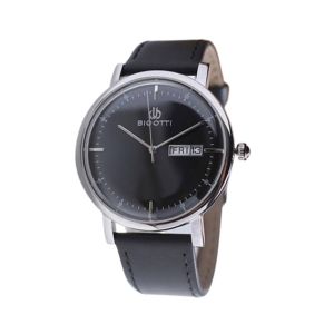 Bigotti Analog Leather Men's Watch Black (BG.1.10062-3)