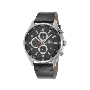 Bigotti Chronograph Leather Men's Watch Black (BG.1.10081-2)