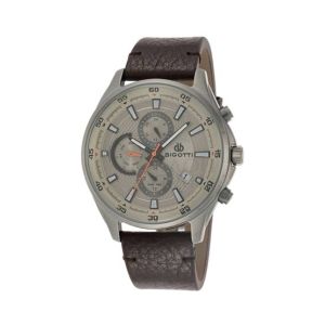 Bigotti Chronograph Leather Men's Watch Brown (BG.1.10081-5)