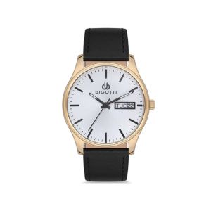 Bigotti Leather Men's Watch Black (BG.1.10168-5)