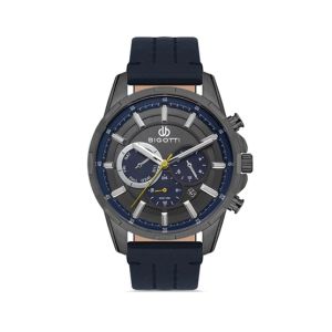Bigotti Leather Men's Watch Black (BG.1.10299-5)