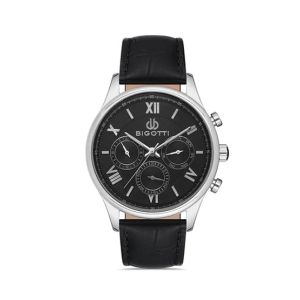 Bigotti Leather Men's Watch Black (BG.1.10306-1)