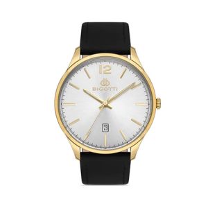 Bigotti Leather Men's Watch Black (BG.1.10308-3)