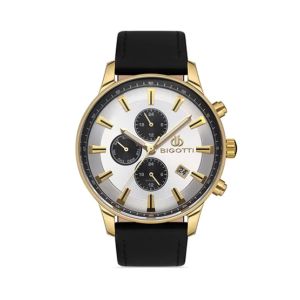 Bigotti Leather Men's Watch Black (BG.1.10309-3)