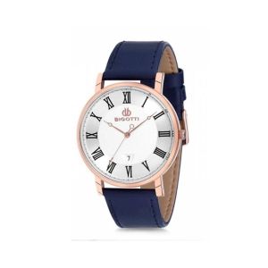 Bigotti Leather Men's Watch Blue (BGT0225-2)
