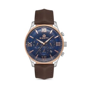 Bigotti Leather Men's Watch Brown (BG.1.10298-2)