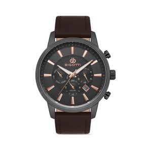 Bigotti Leather Men's Watch Brown (BG.1.10304-3)